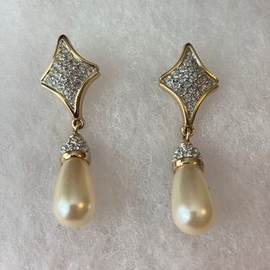 Swarovski Faux Pearl Pierced Earrings